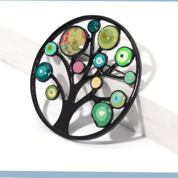 Broche Arbre De Vie Abstrait
