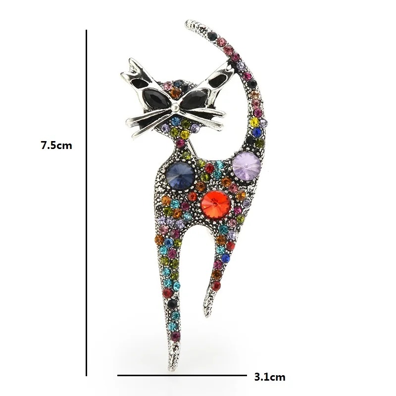Broche Chat Havana - Thème Passion Des Chats - Bijou Vintage Occasion