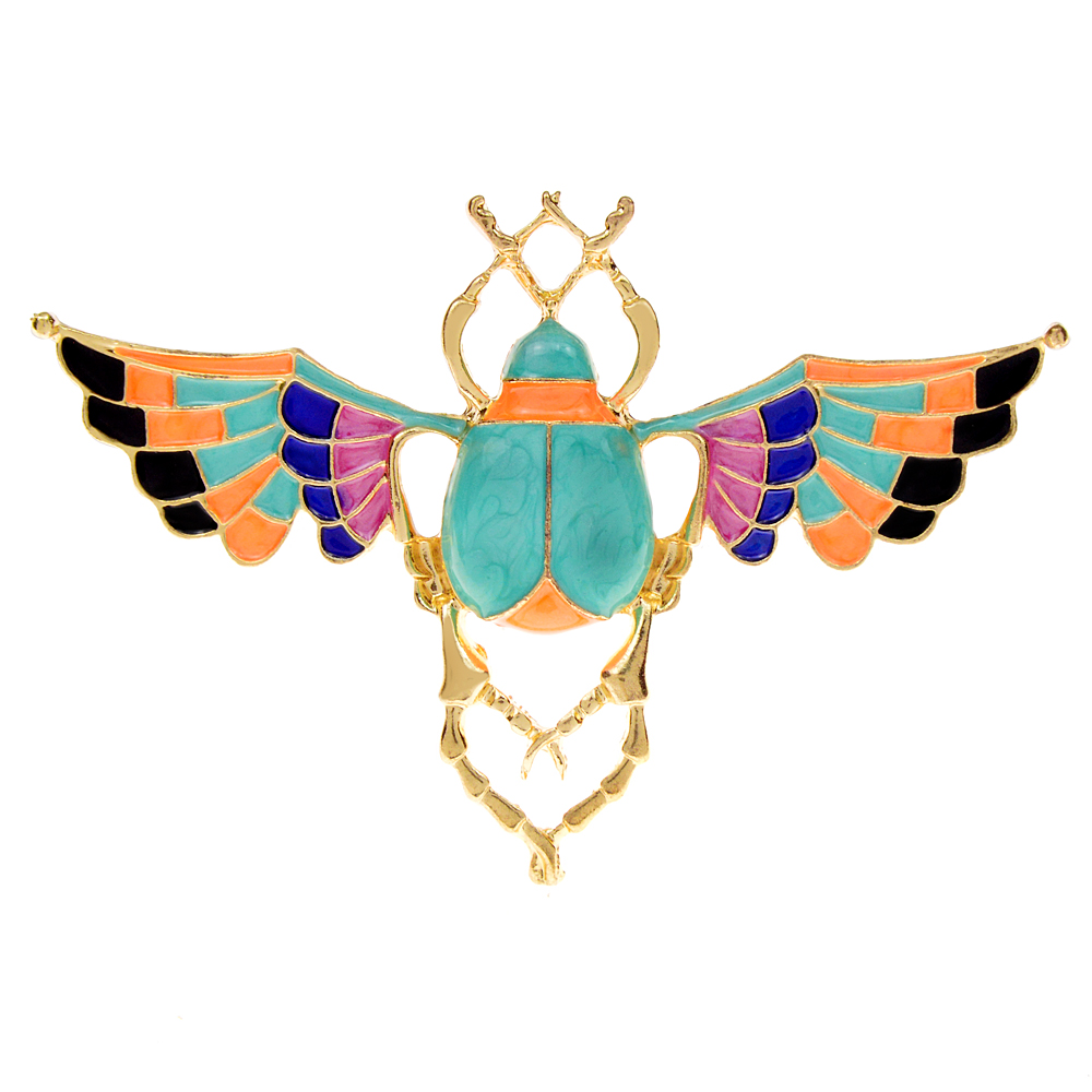 Owenqian Femme Broche Bijoux, Broches de scarabée Strass pour Femmes