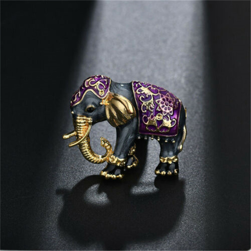 Broche Éléphants Indiens