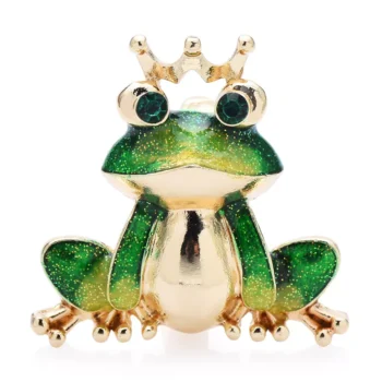 Broche Grenouille À Couronne