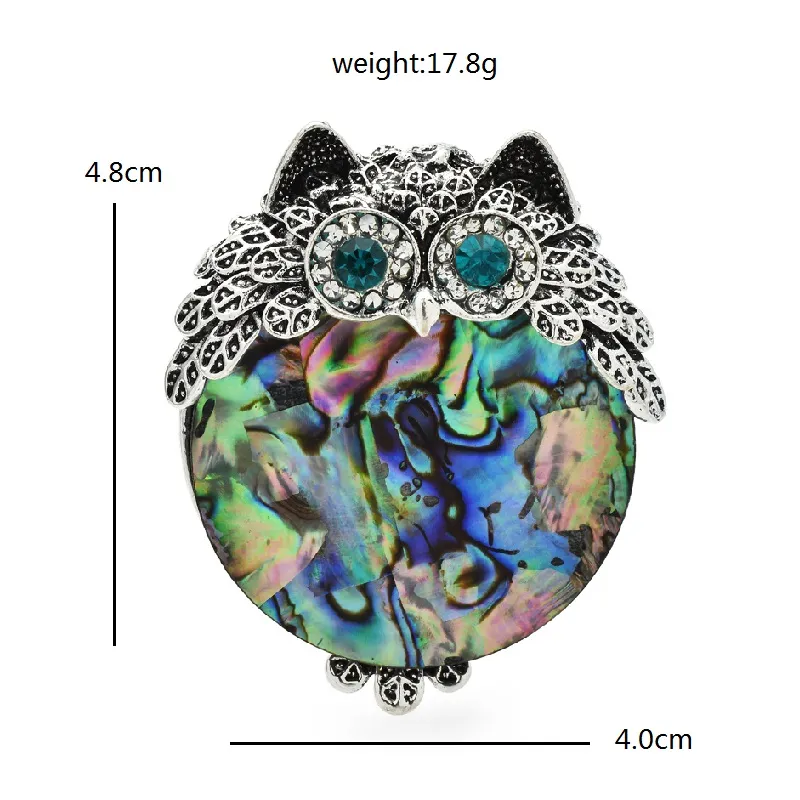Broche Hibou Rond