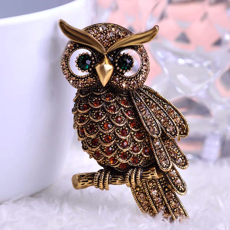 Broche Hibou Strass