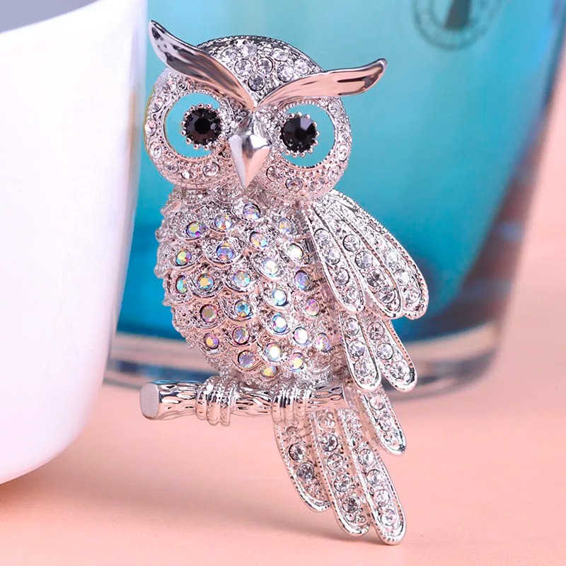 Broche Hibou Strass