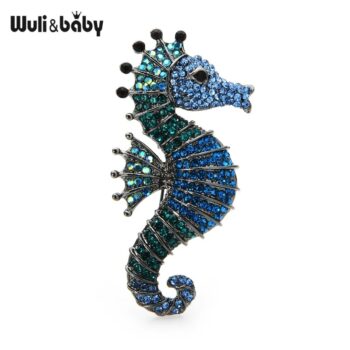 Broche Hippocampe Strass