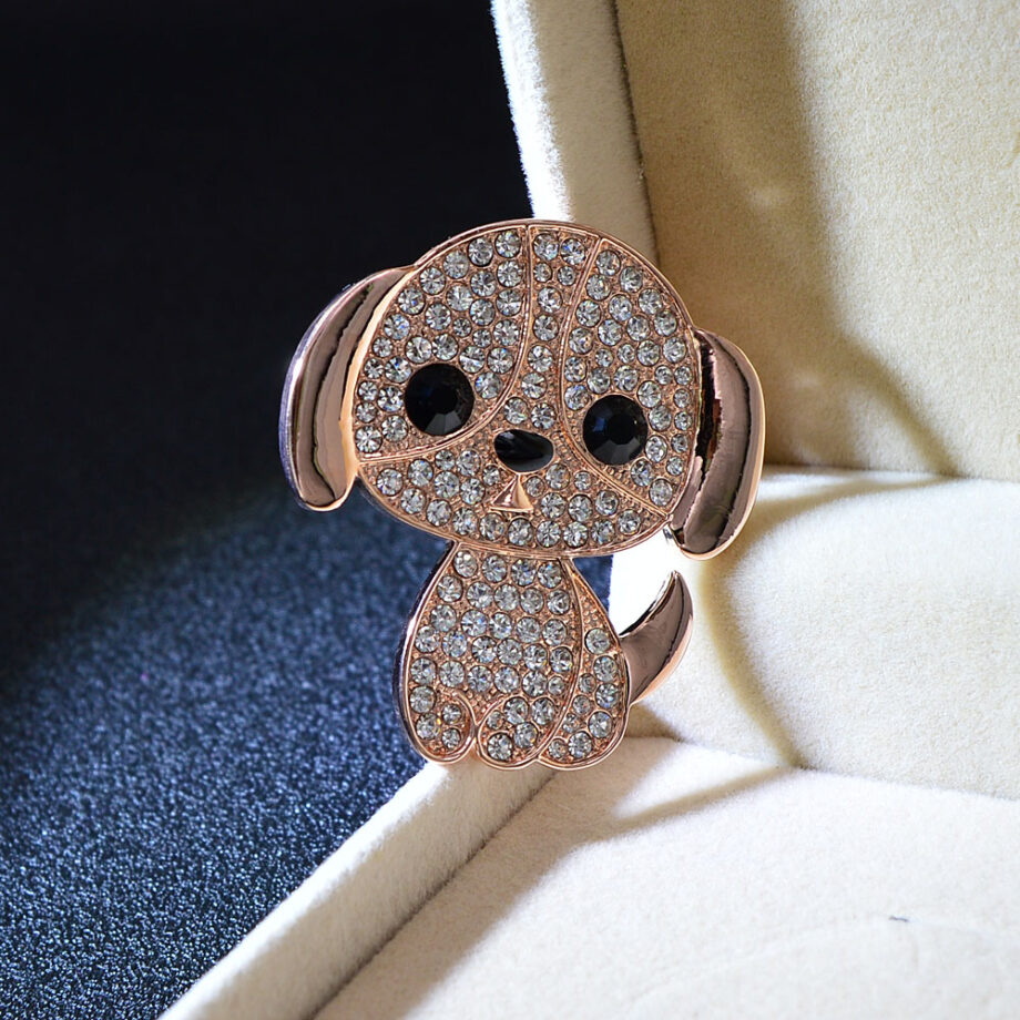 Broche Vintage Petit Chien Caniche - Western Germany - Occasion Bon état