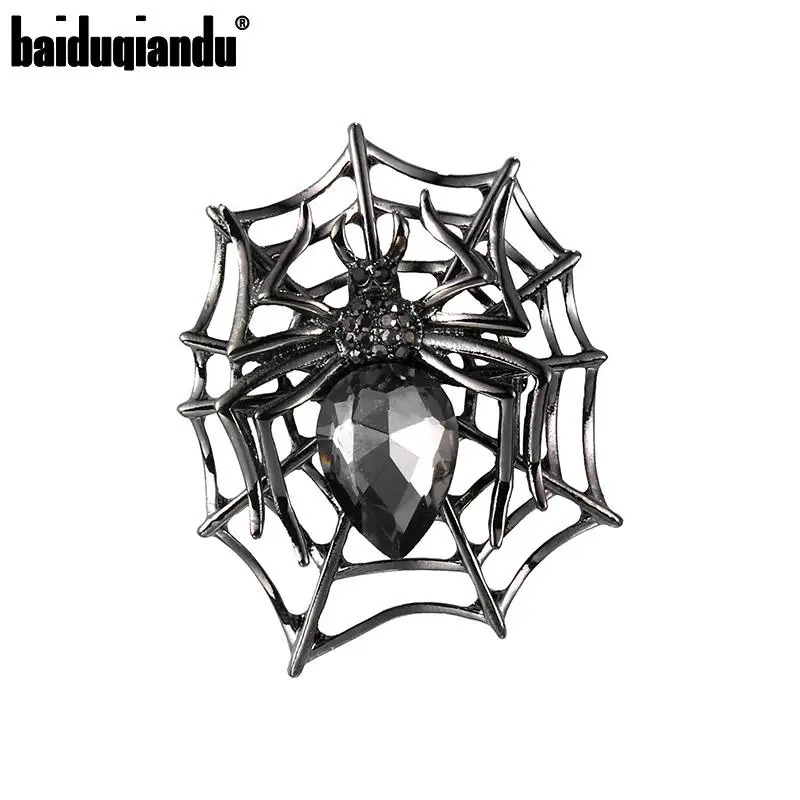 Broche Araignée En Cristal – Accessoire Gothique, Halloween Ou Style Punk