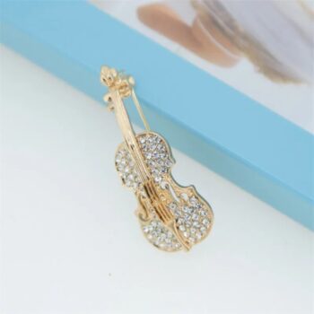 Broche Violon Strass