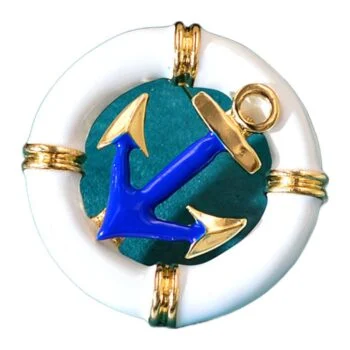 Broche Ancre et Bouée Marine