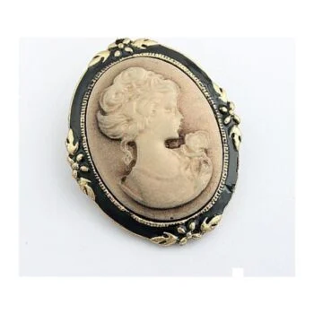 Broche Camée Femme De Profil