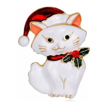 Broche Chat De Noel