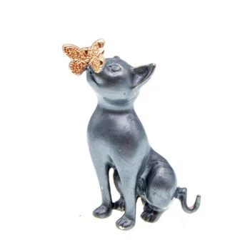 Broche Chat Et Papillon