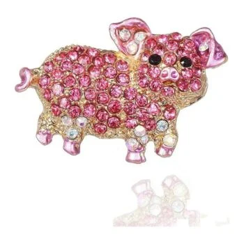 Broche Cochon Strass
