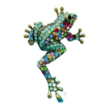 Broche Grenouille Multicolore