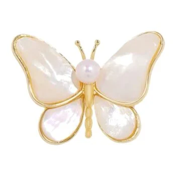 Broche Papillon Blanc