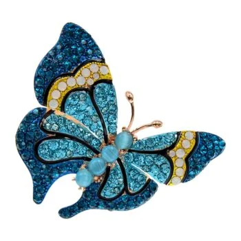 Broche Papillon Bleu