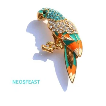 Broche Perroquet Strass