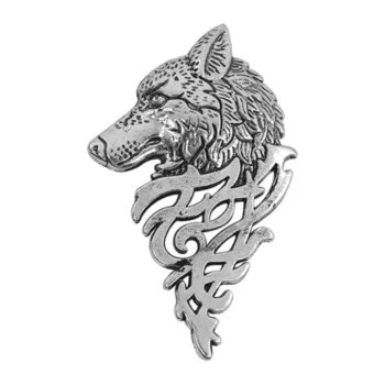 Broche Tête De Loup Viking