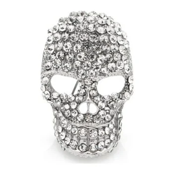 Broche Tête De Mort Strass